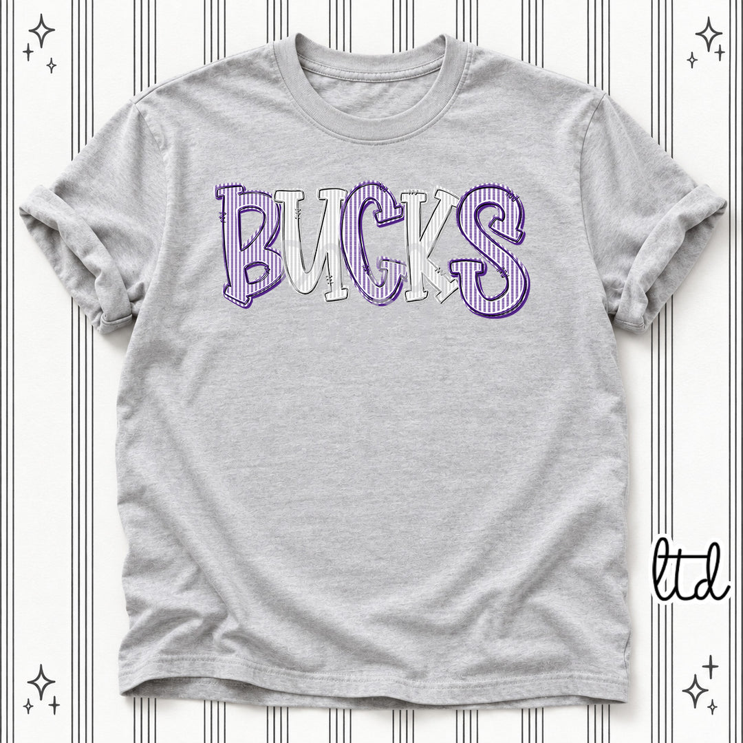 Bucks Purple Silver Seersucker Stack Mascots DTF transfer