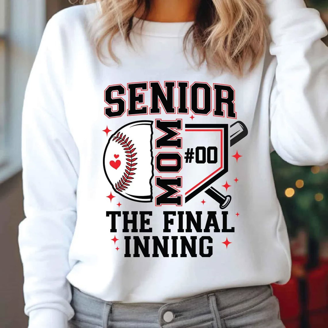 SENIOR BASEBALL MOM THE FINAL INNING - COLORS AND NAME ARE CUSTOMIZABLE