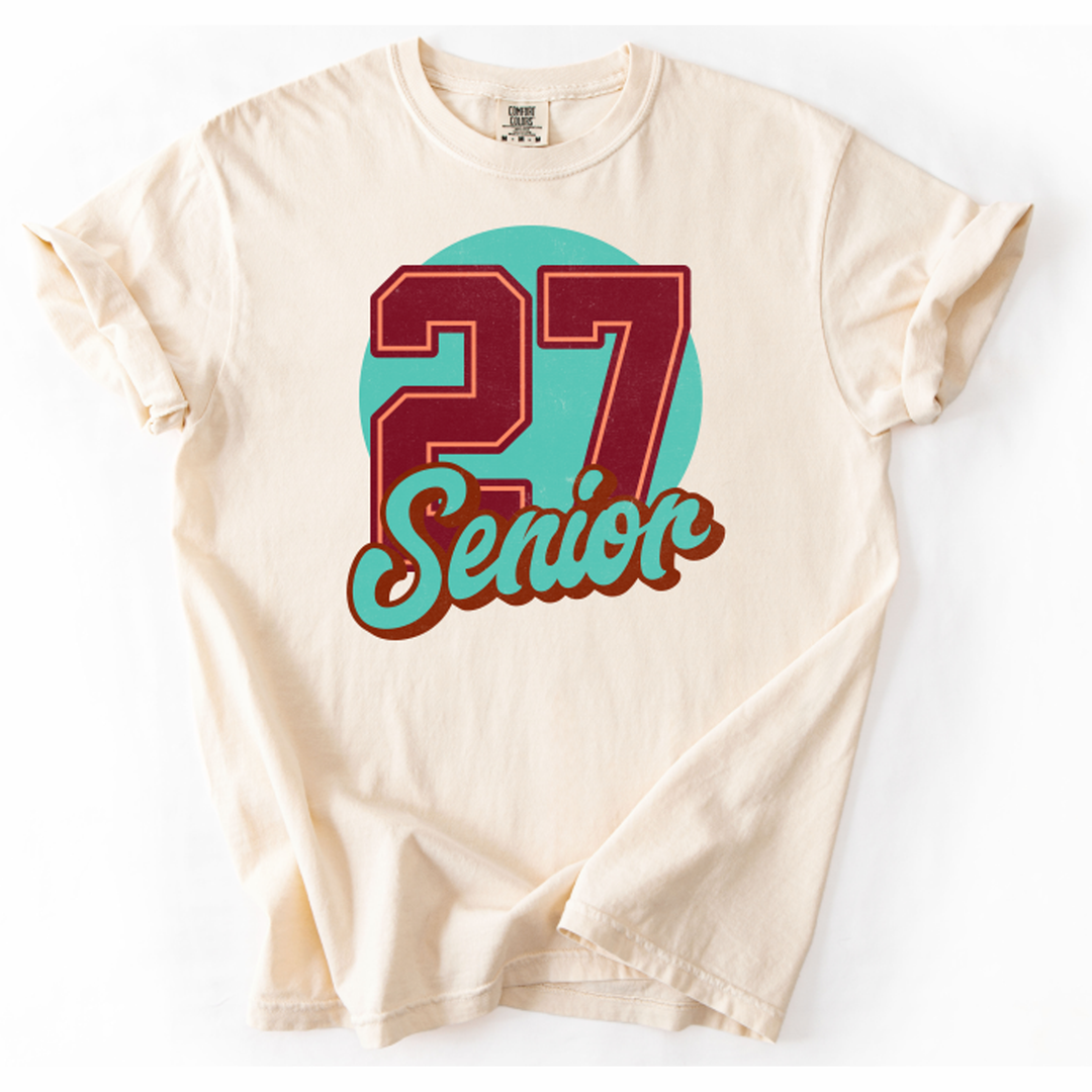 Senior Distressed Aqua 27 – DTF Transfer