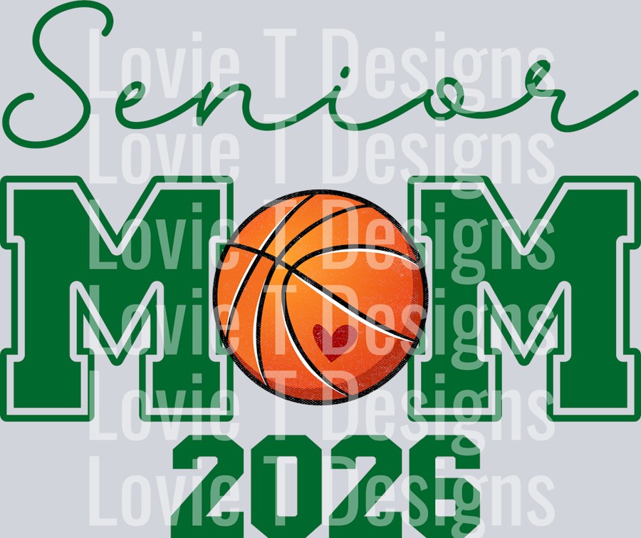 SENIOR MOM BASKETBALL FRONT GREEN