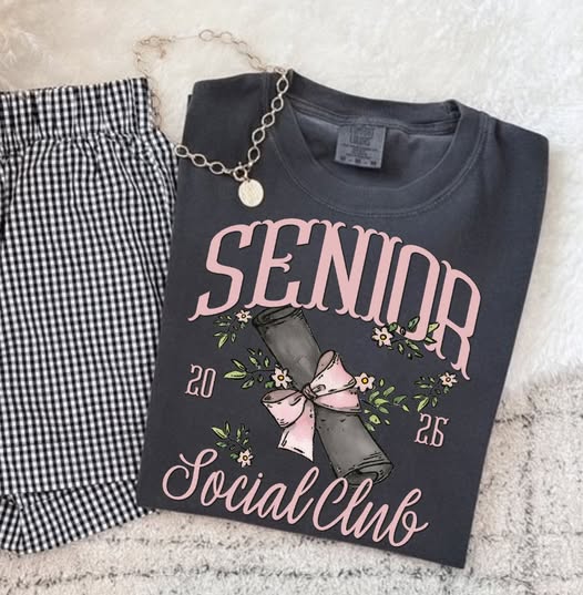 Senior Social Club 2026 DTF transfer design