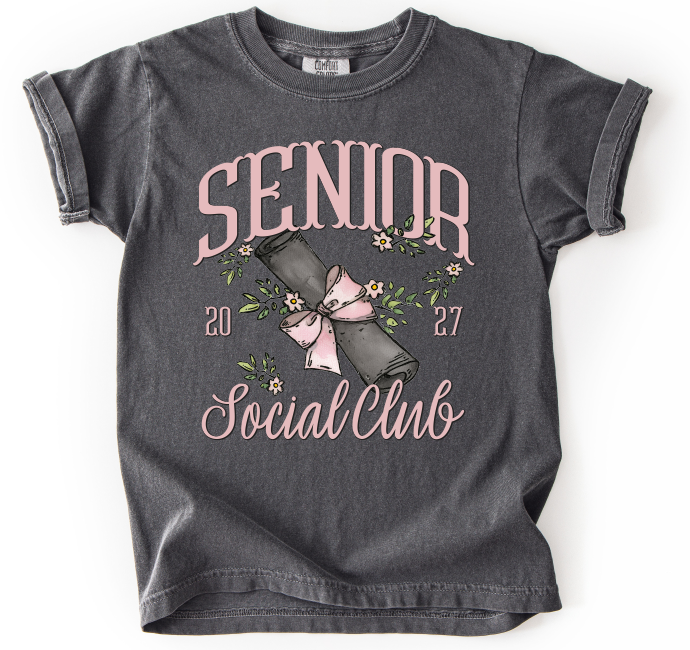 Senior Social Club 2027 DTF transfer design