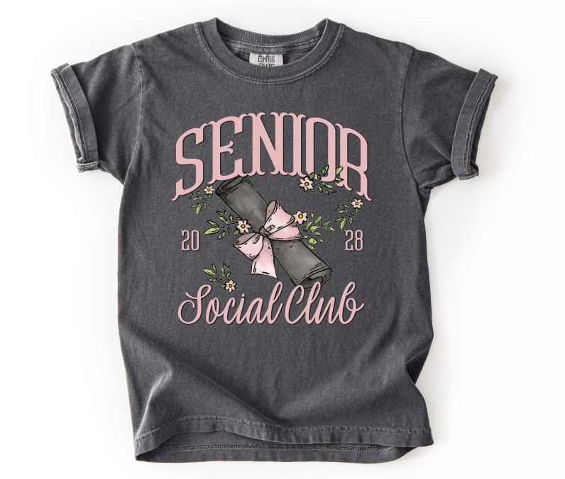 Senior Social Club 2028 DTF transfer design