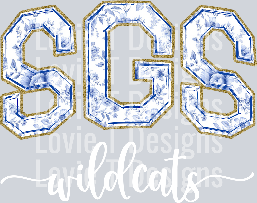 SGS WILDCATS BLUE TOILE