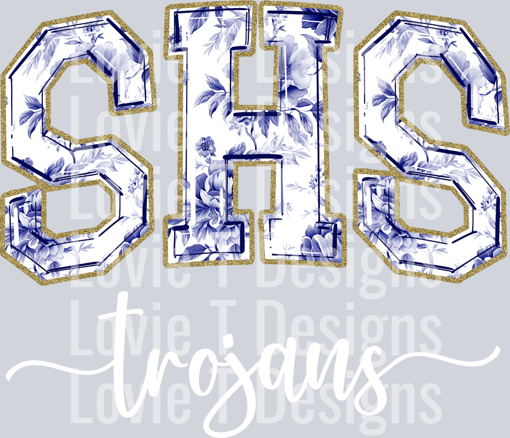 SHS TROJANS NAVY TOILE