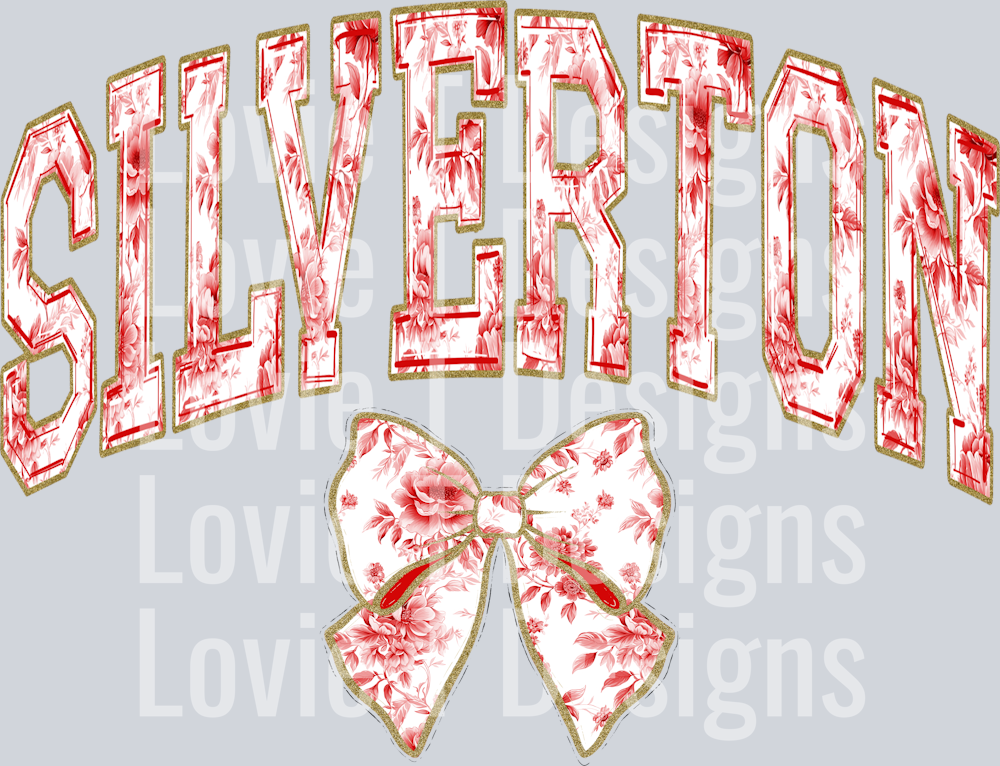 SILVERTON RED TOILE BOW