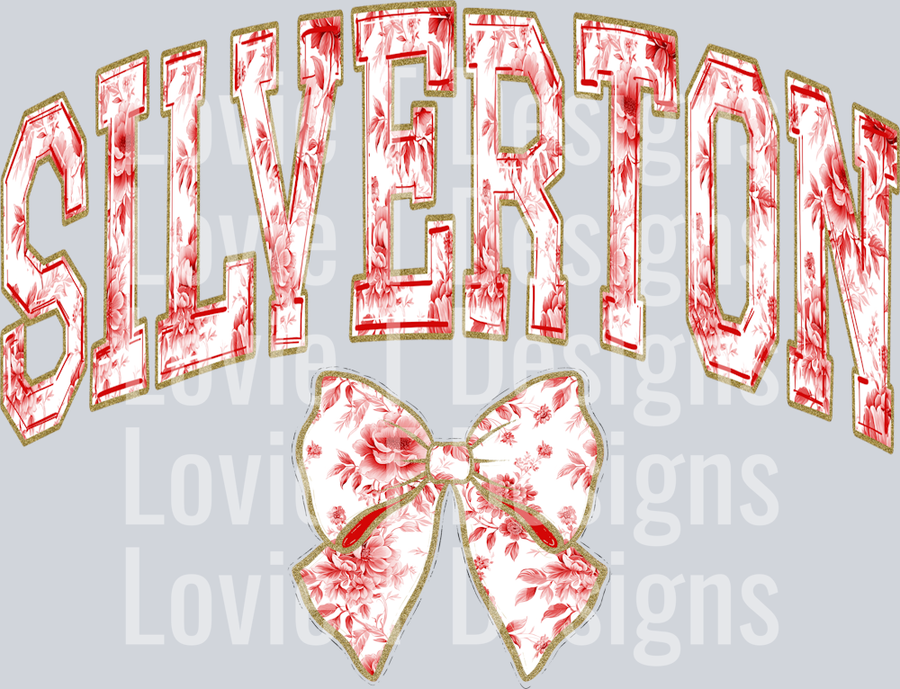 SILVERTON RED TOILE BOW