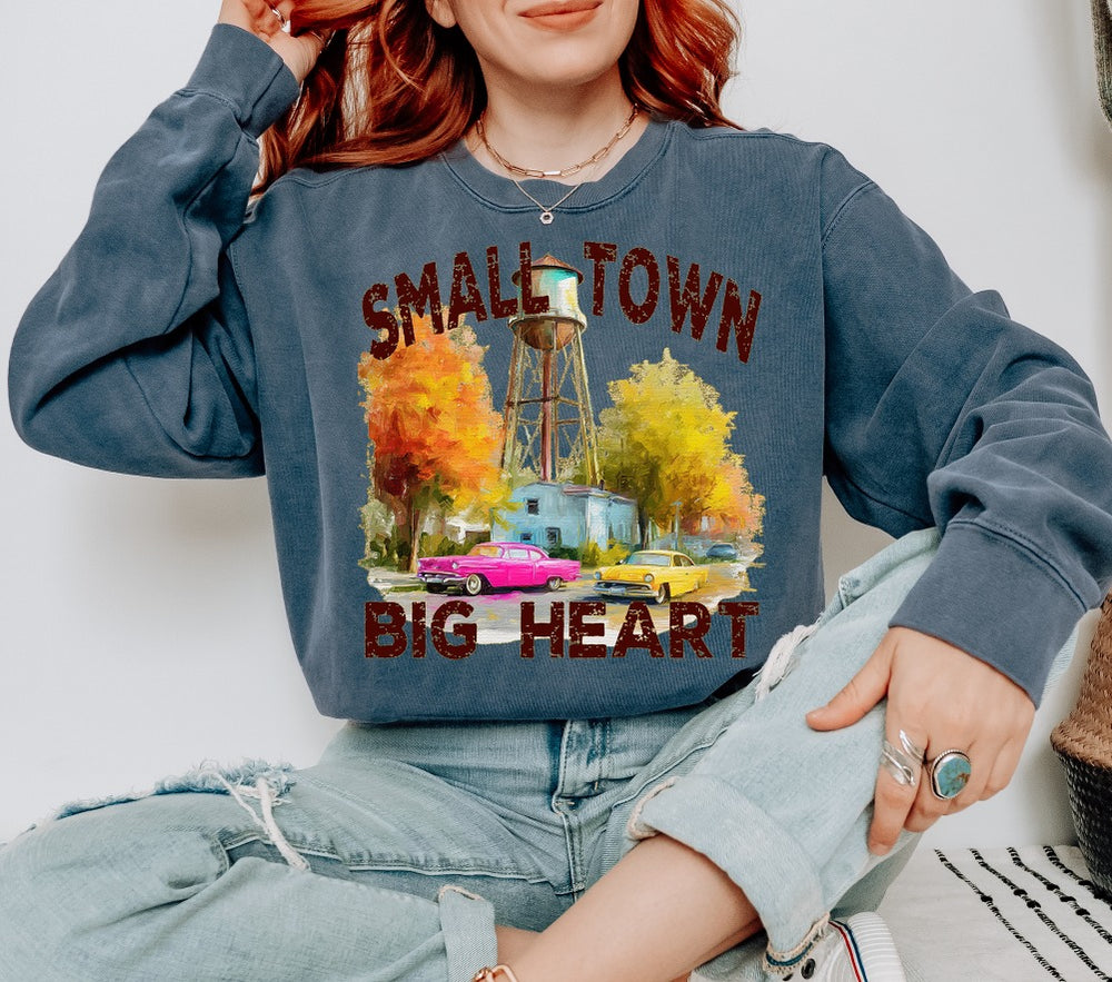 Small Town Big Heart DTF transfer design – image 1