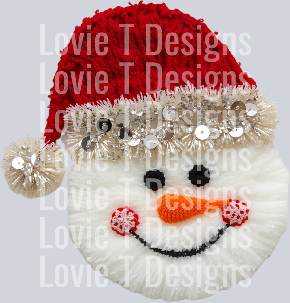 SNOWMAN FAUX YARN FACE