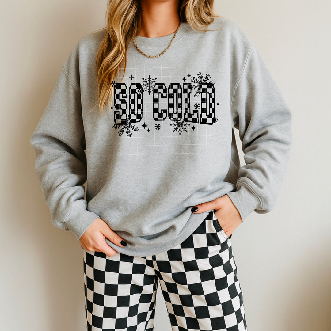 So Cold Checker Single Color Black DTF transfer design – image 1