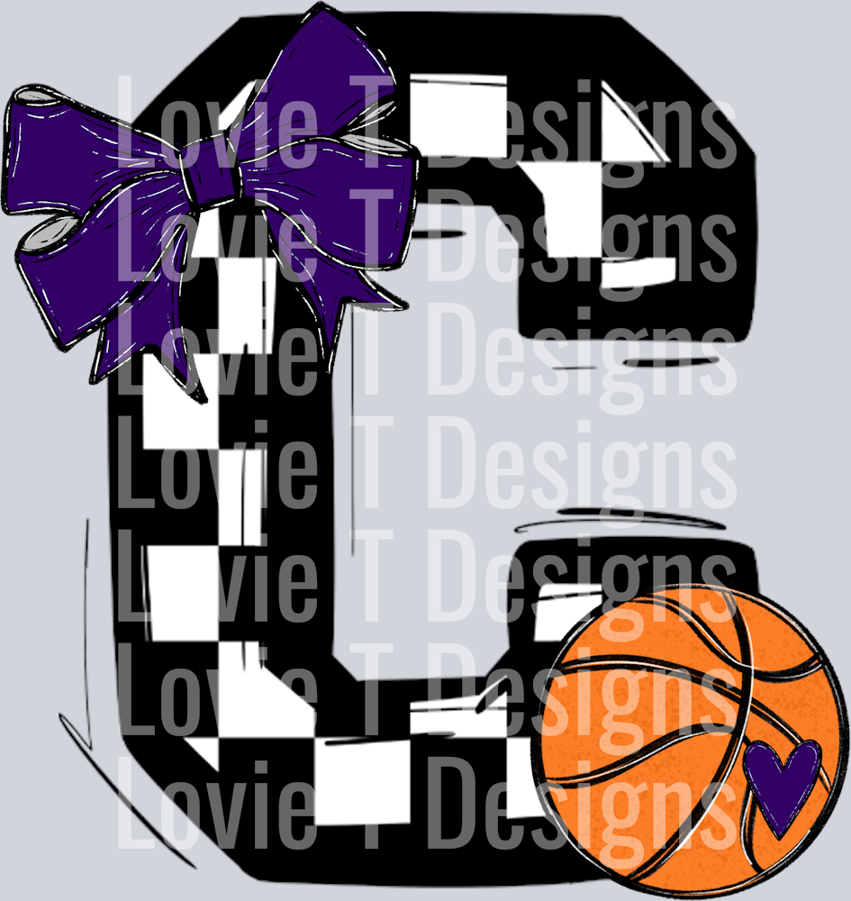 SO SPORTY BASKETBALL BLACK CHECKER C PURPLE
