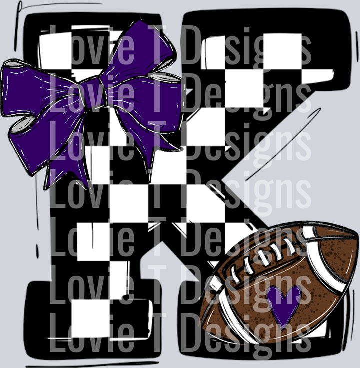 SO SPORTY FOOTBALL BLACK CHECKER K PURPLE