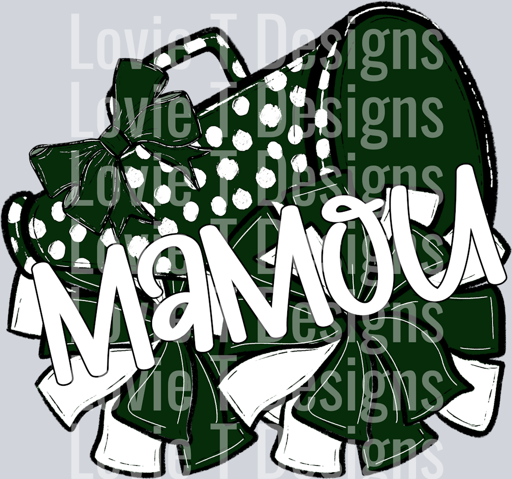 SO SPORTY MEGAPHONES AND POMS DARK GREEN Mamou