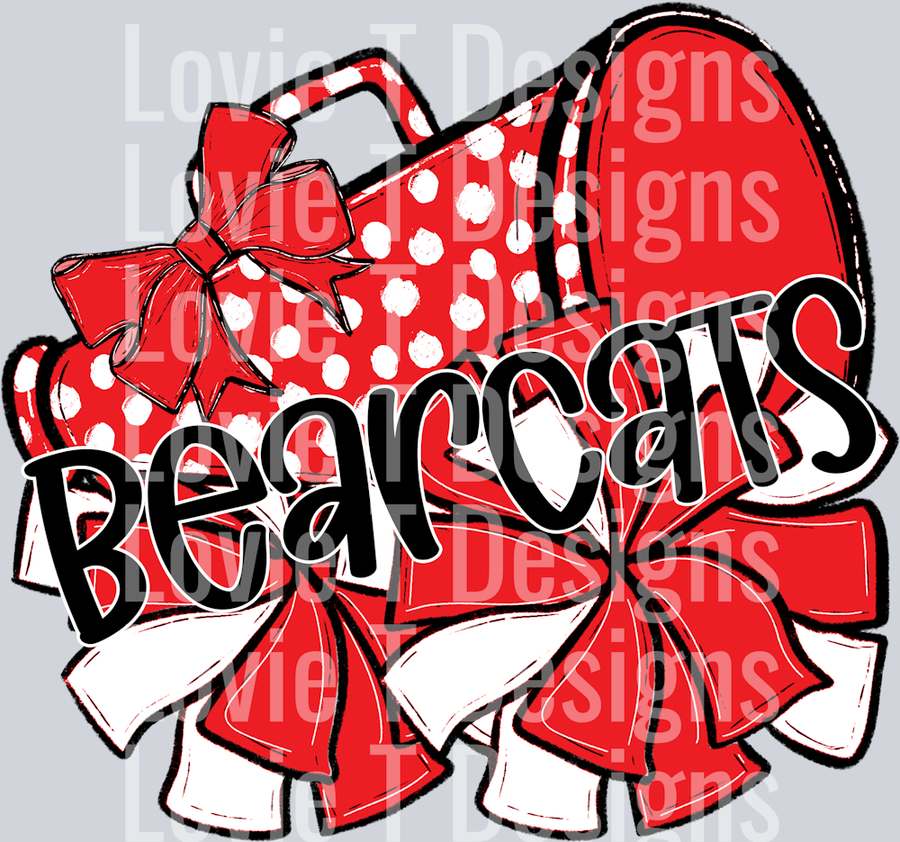 SO SPORTY MEGAPHONES AND POMS RED BEARCATS