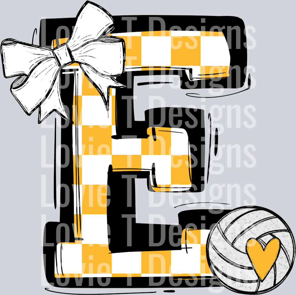 SO SPORTY YELLOW CHECK E WITH VOLLEYBALL