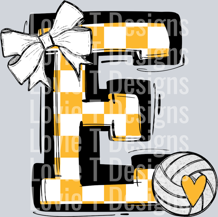 SO SPORTY YELLOW CHECK E WITH VOLLEYBALL