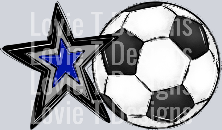 Soccer Mom DARK Blue Grey White Pocket