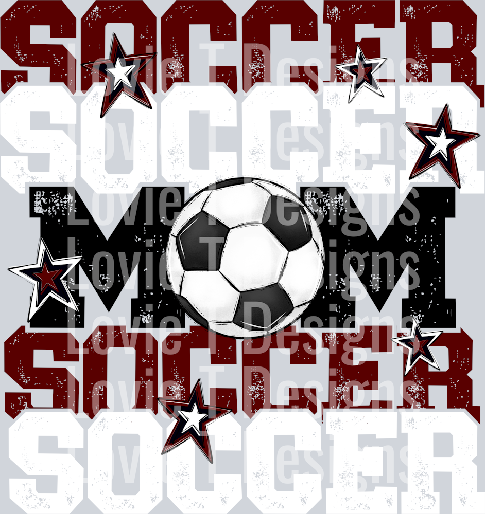 Soccer Mom Maroon White