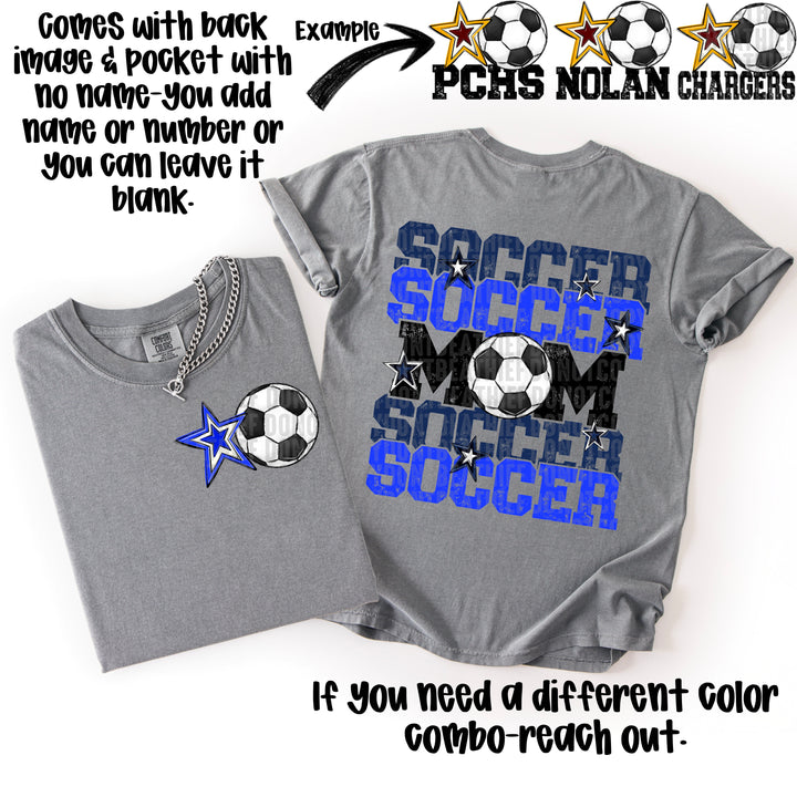 SOCCER MOM NAVY BLUE  POCKET