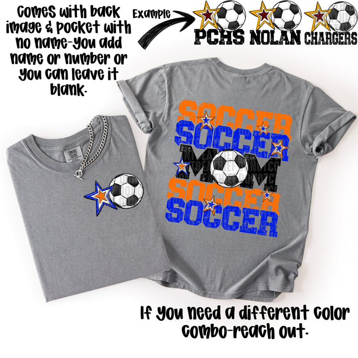SOCCER MOM ORANGE ROYAL POCKET