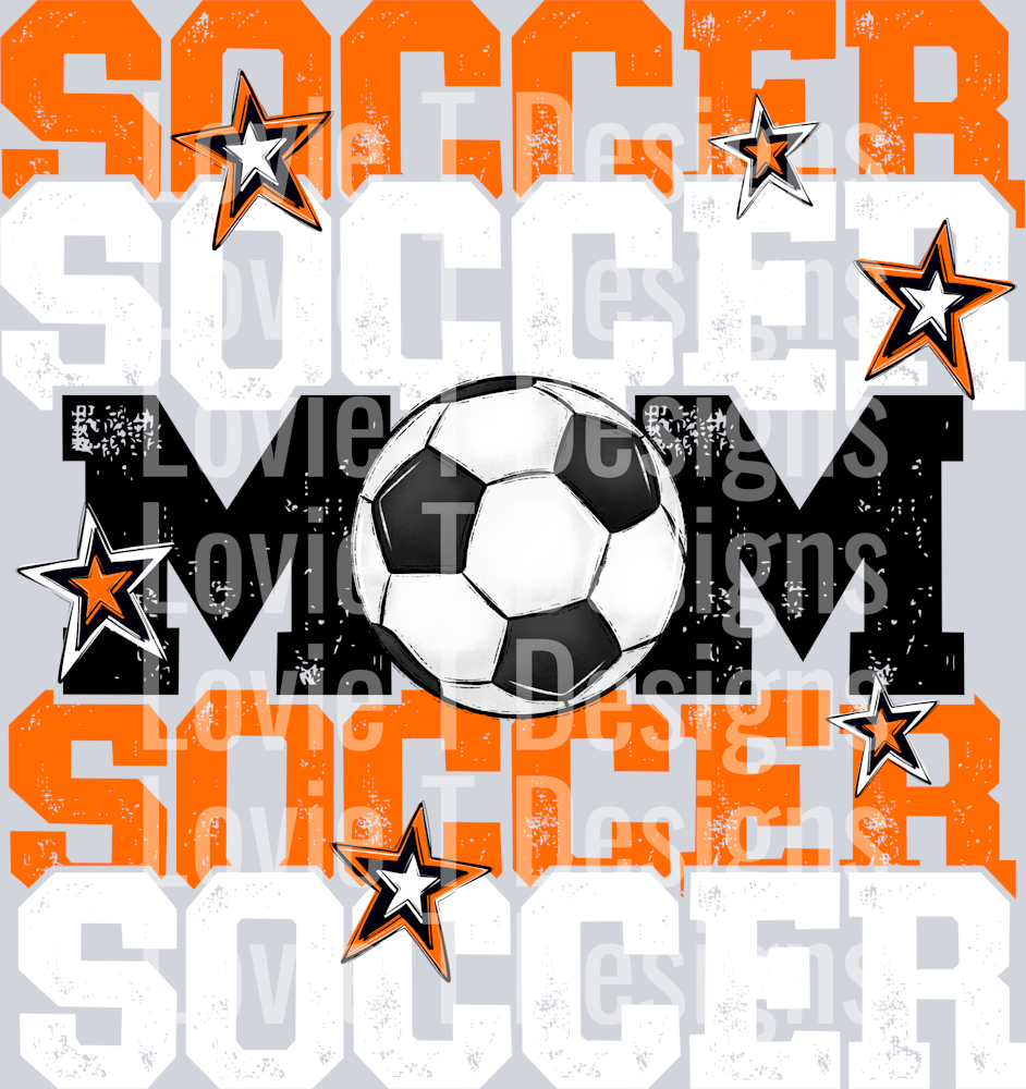 Soccer Mom Orange White