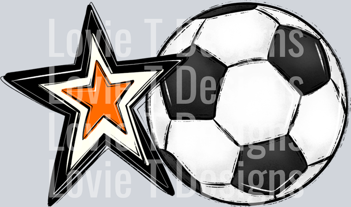 Soccer Mom Orange White Pocket