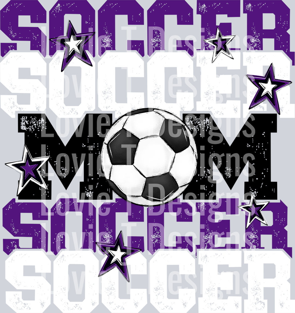 Soccer Mom Purple White
