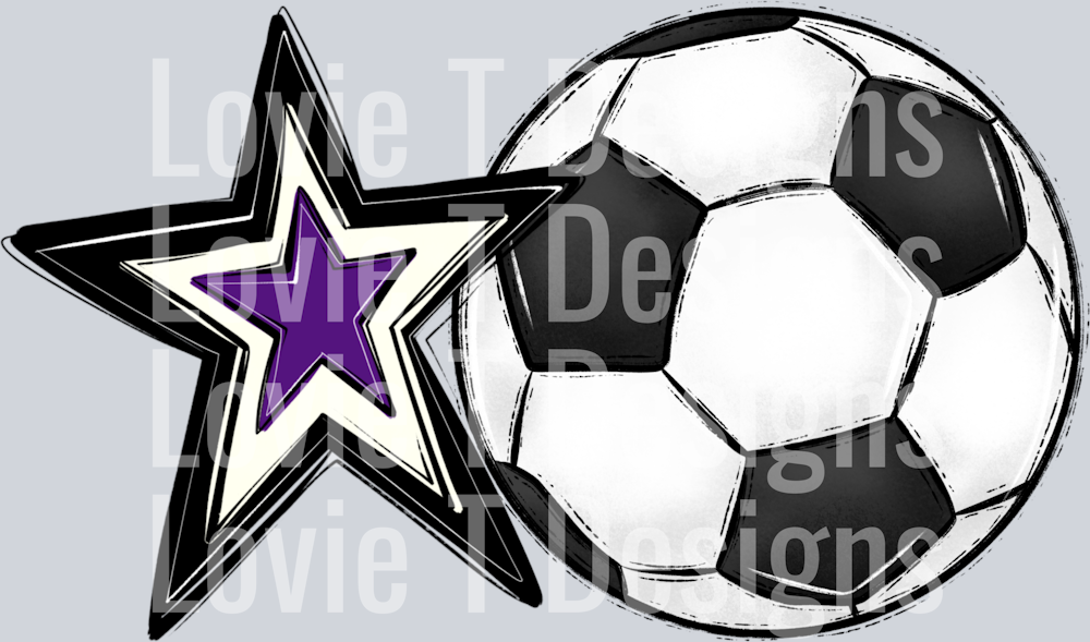 Soccer Mom Purple White Pocket