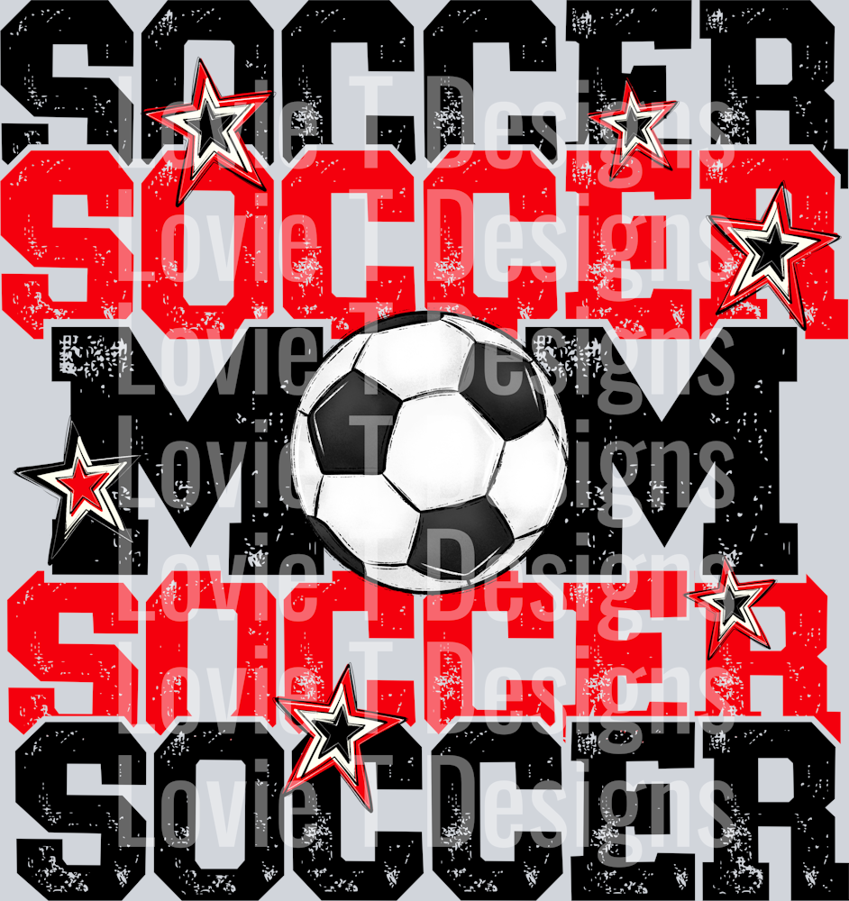 Soccer Mom Red BLACK
