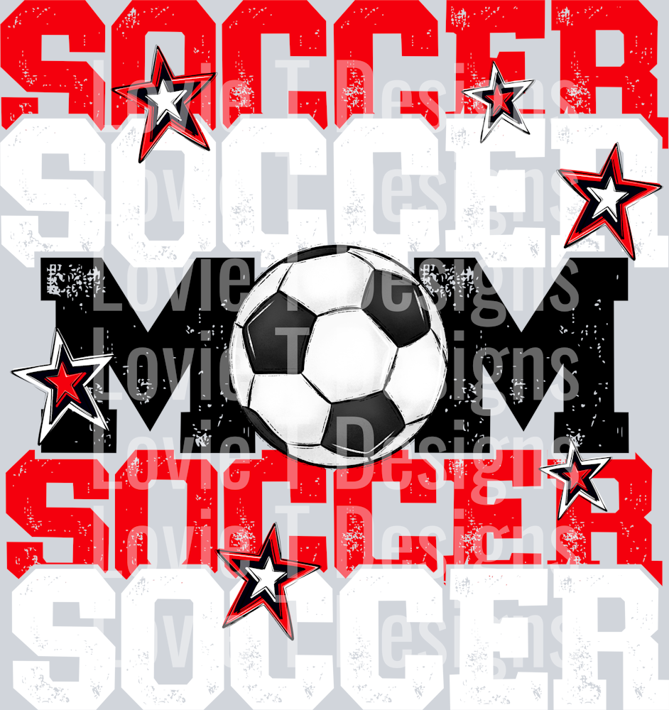 Soccer Mom Red White