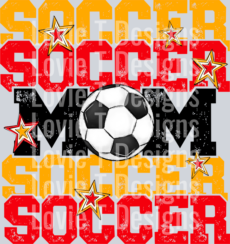 Soccer Mom Red YELLOW GOLD