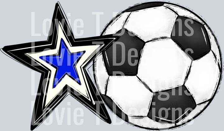 Soccer Mom ROYAL BLUE White Pocket