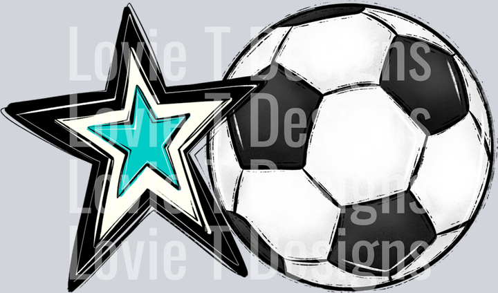 Soccer Mom Teal White Pocket