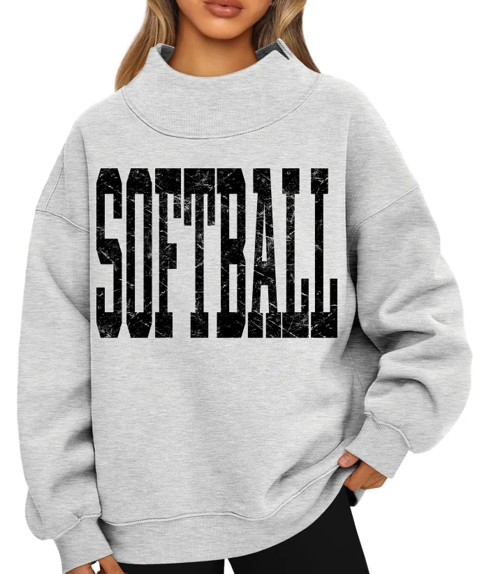 Softball Black Texture DTF transfer design