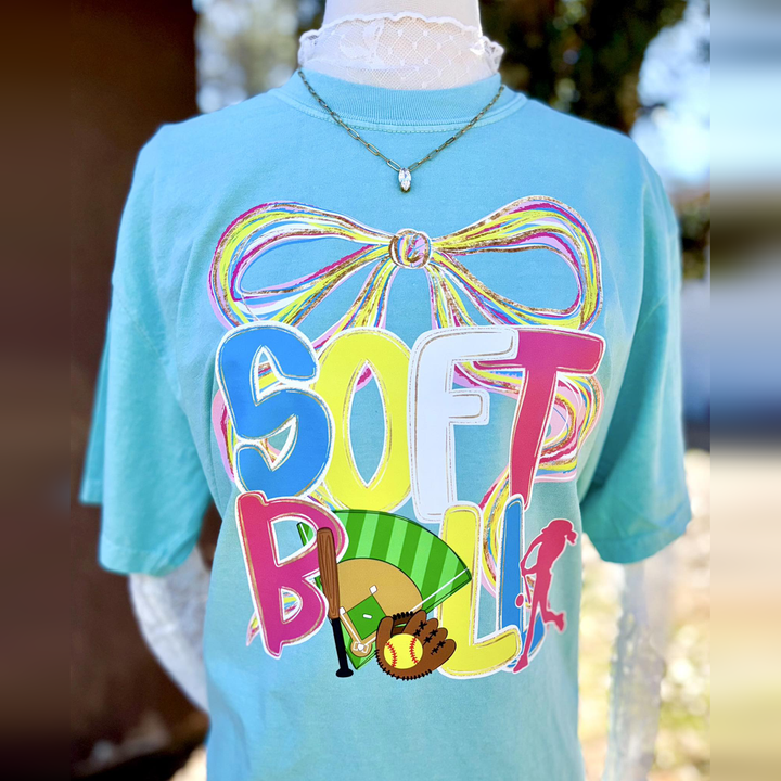 Softball Bow – DTF Transfer