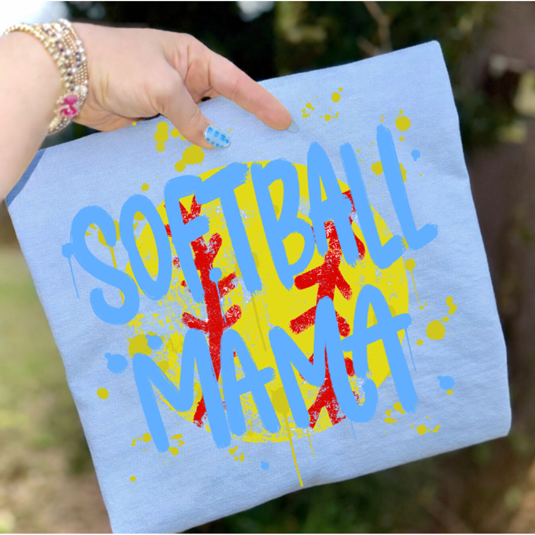 Softball Mama Splatter – DTF Transfer