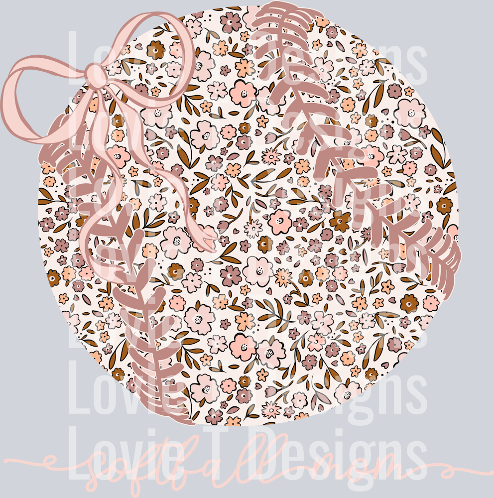 Softball Mom Coquette Floral