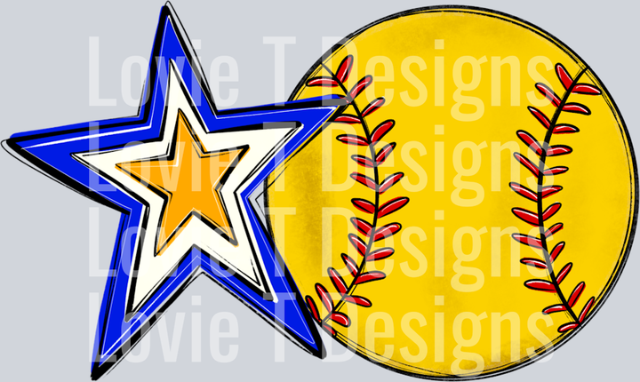 Softball Mom_ROYAL YELLOW GOLD Pocket