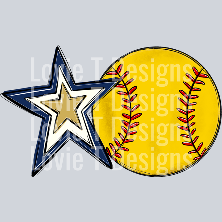 Softballmom Navy Vegas Gold Pocket – DTF Transfer