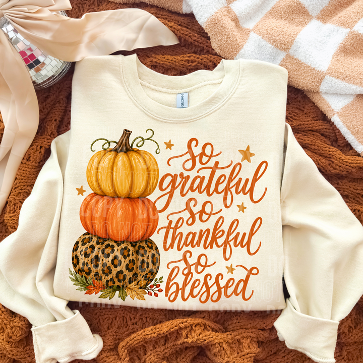SO GRATEFUL SO THANKFUL SO BLESSED mockup