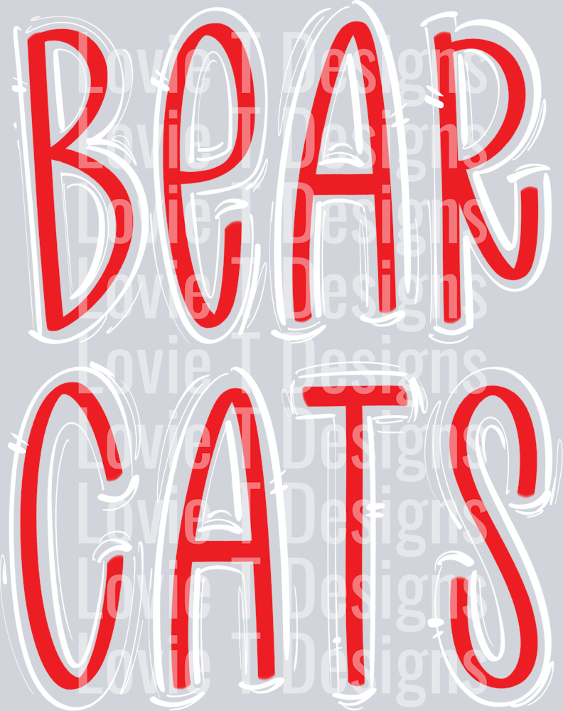 SPACED OUT BEARCATS RED BASE WHITE TOP TALL