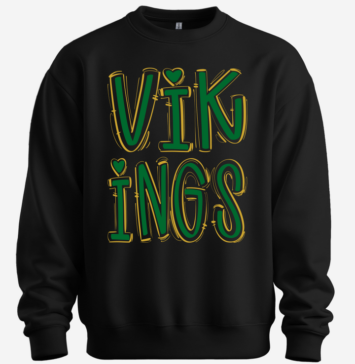 SPACED OUT VIKINGS KELLY GREEN BASE AND VEGAS GOLD TOP