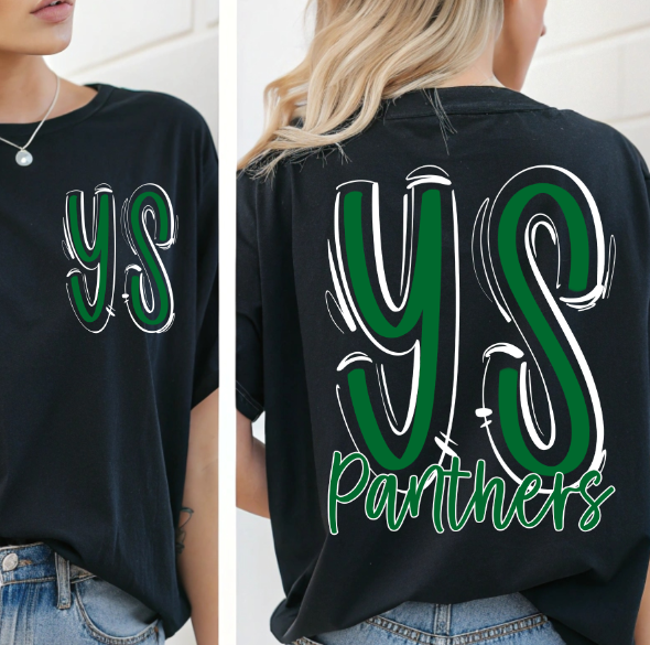 SPACED OUT YS PANTHERS TALL KELLY GREEN AND WHITE