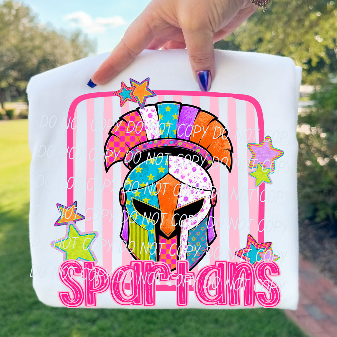 Spartans Funky Fresh mascot DTF transfer