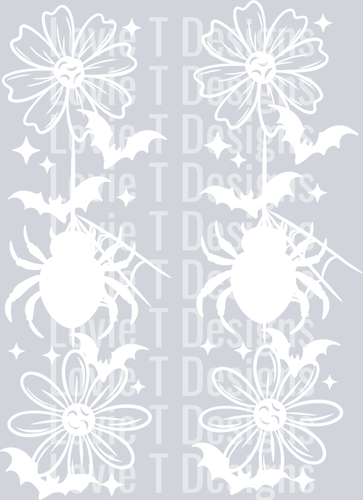 Spider_Web_And_Flowers_Sleeve_White