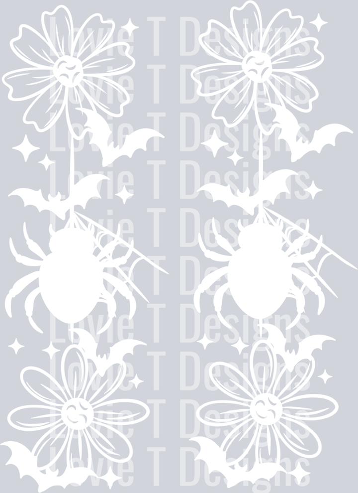 Spider_Web_And_Flowers_Sleeve_White