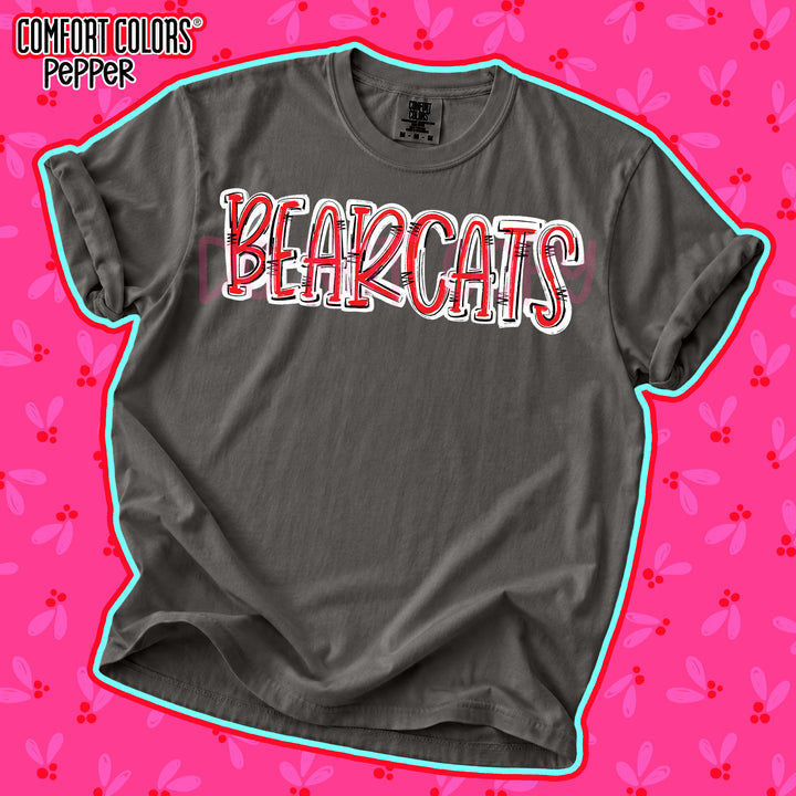 Bearcats Red White Spirit Stack DTF transfer