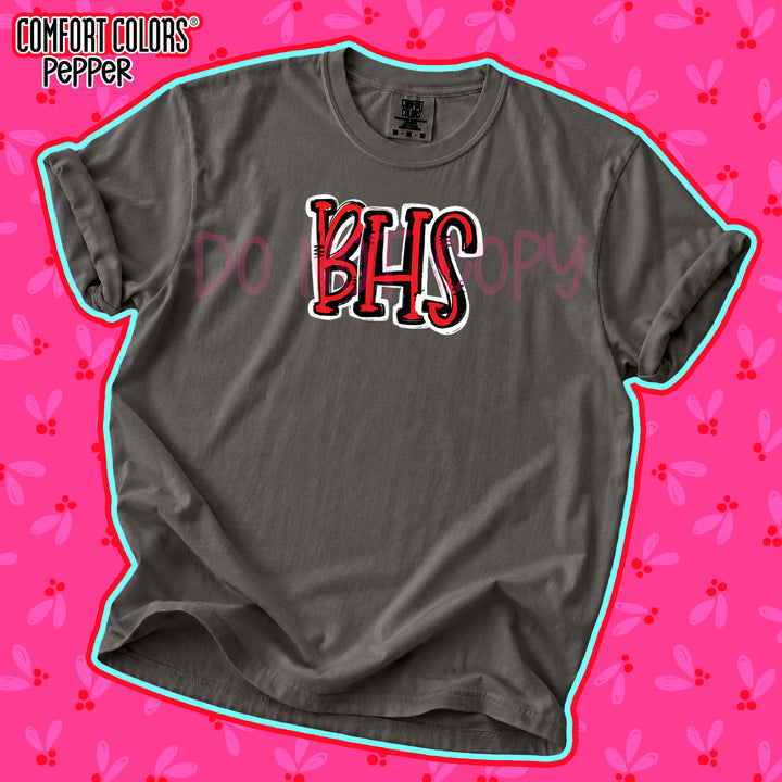 BHS Red Black Spirit Stack DTF transfer