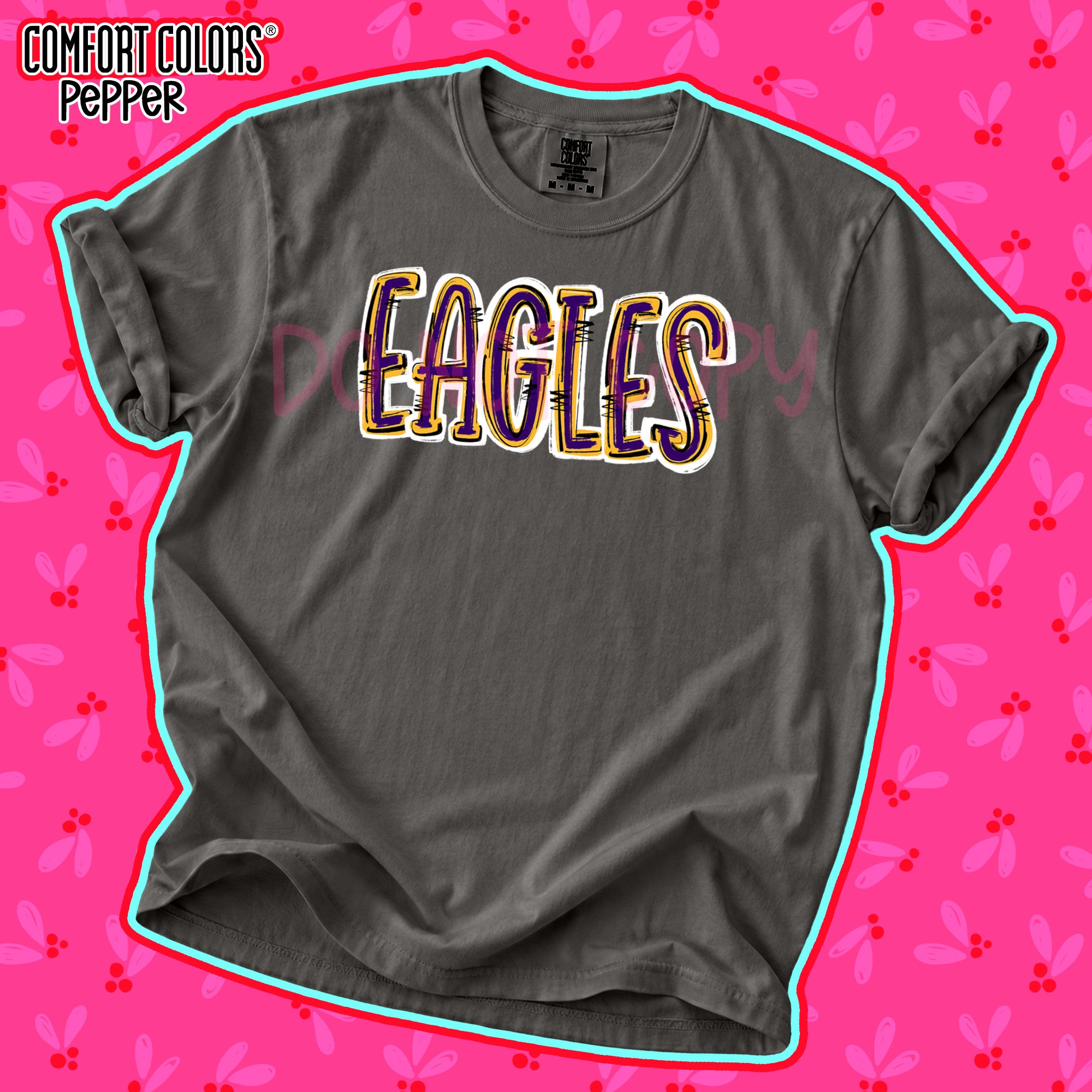 Spirit Stack Mascots Eagles Purple Yellow Gold design