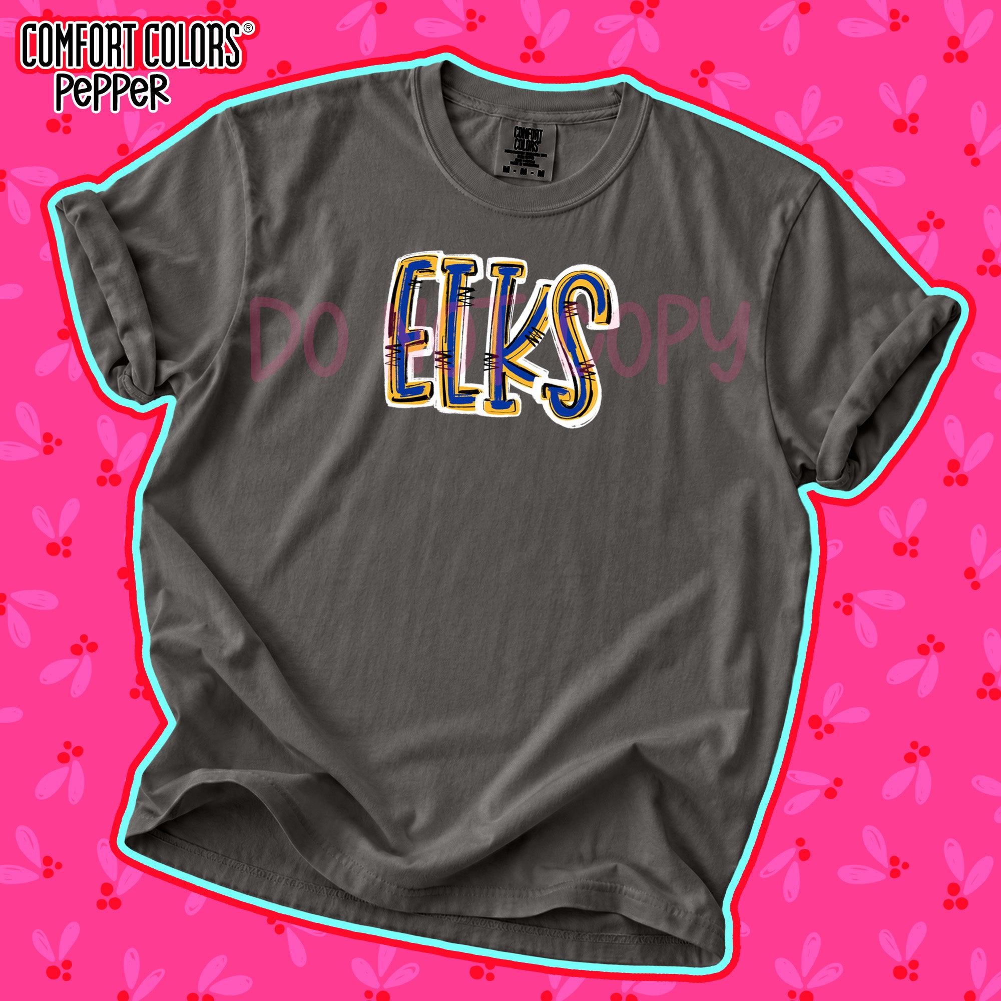 Spirit Stack Mascots Elks Royal Blue Yellow Gold design
